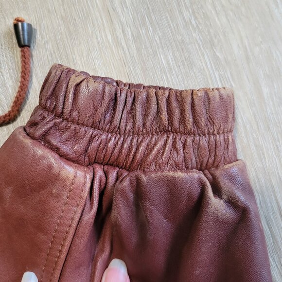 Vintage Derimod Brown Soft Leather Zip Up Button Tie Jacket Coat Men's Size 38 - Picture 10 of 10